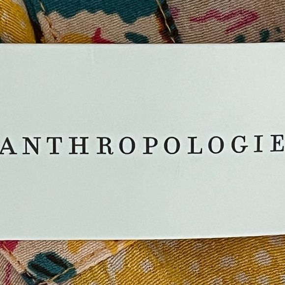 Maeve Anthropologie Mica Tropical Yellow Floral Sleeveless fun soft Halter top - Picture 7 of 11